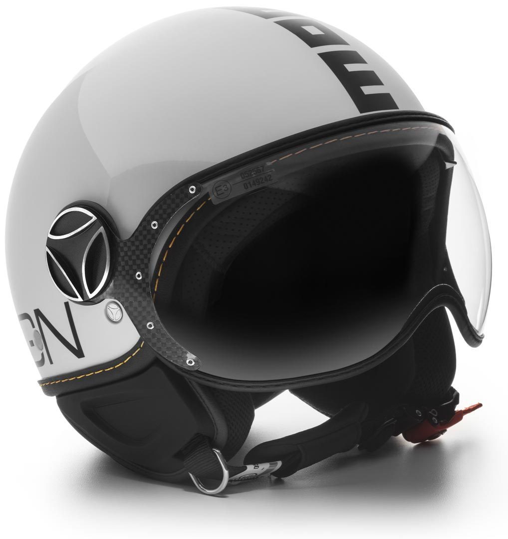 MOMO FGTR EVO Jet casque blanc brillant / noir Blanc 2XS