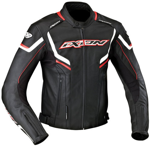 Ixon Stunter Leren Jas Zwart Wit Rood 3Xl ixon kopen in de aanbieding