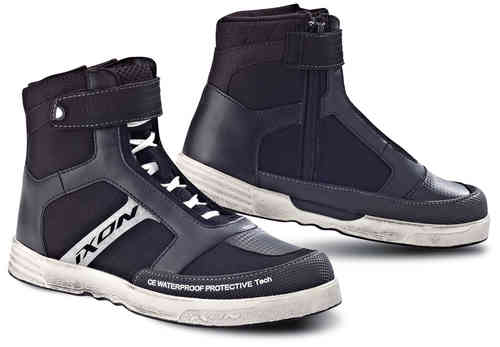 Ixon Slack Señoras zapatos de la motocicleta Negro Blanco 39