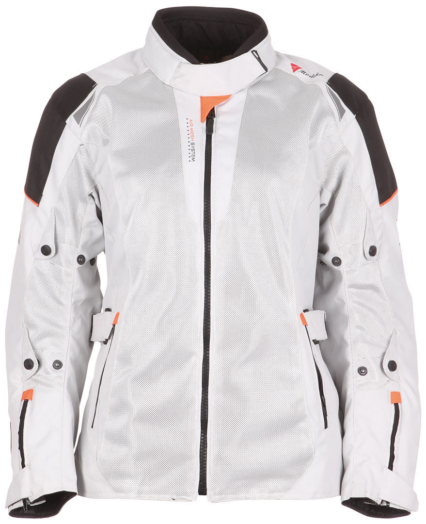 Modeka Upswing Veste textile pour dames Gris 34