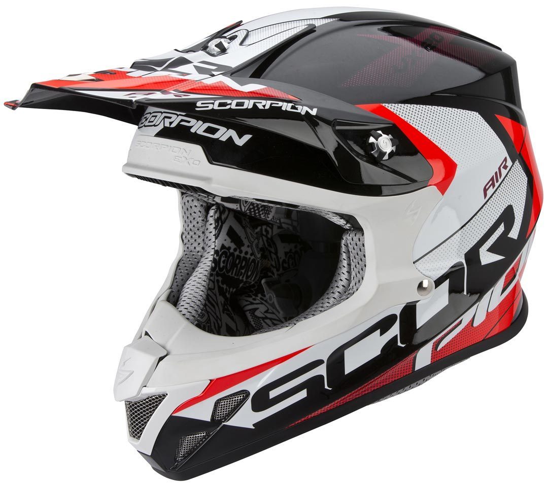 Scorpion VX-20 Air Tactik Casque de Cross Noir Rouge XS