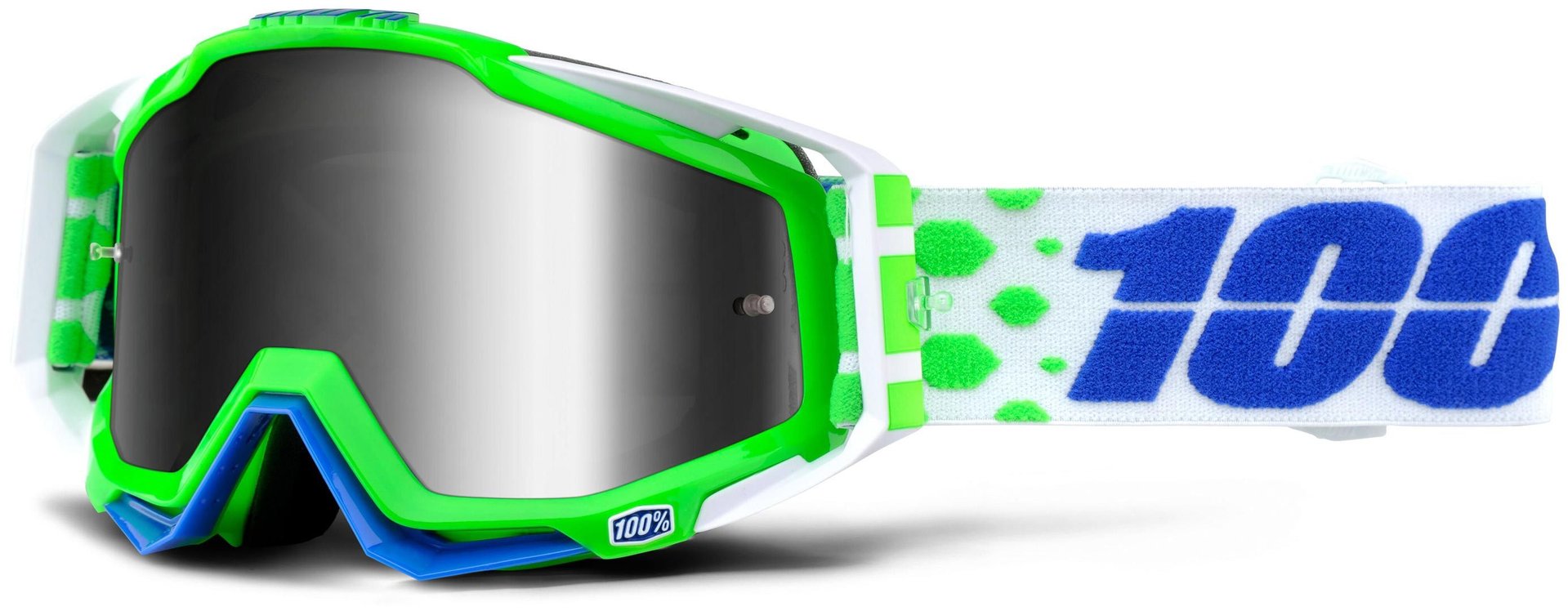 Image of 100% Racecraft Extra Masques de motocross Vert Bleu unique taille