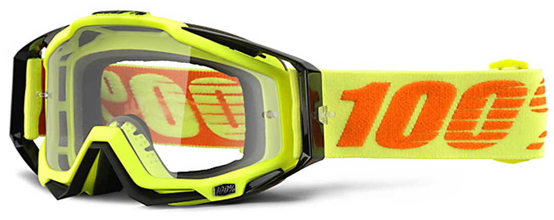 Image of 100% Racecraft Lunettes MX Noir Jaune unique taille