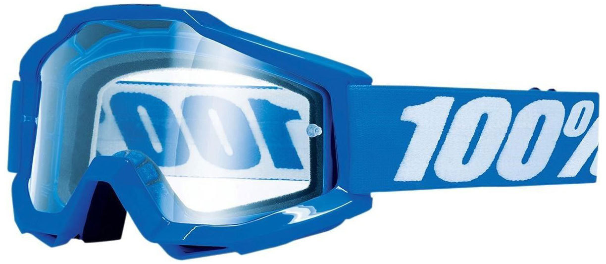 100% Accuri Masques de motocross Blanc Bleu unique taille