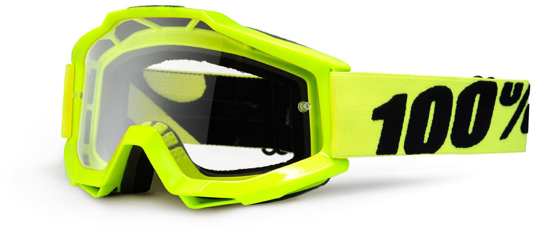 100% Accuri Masques de motocross Noir Jaune unique taille