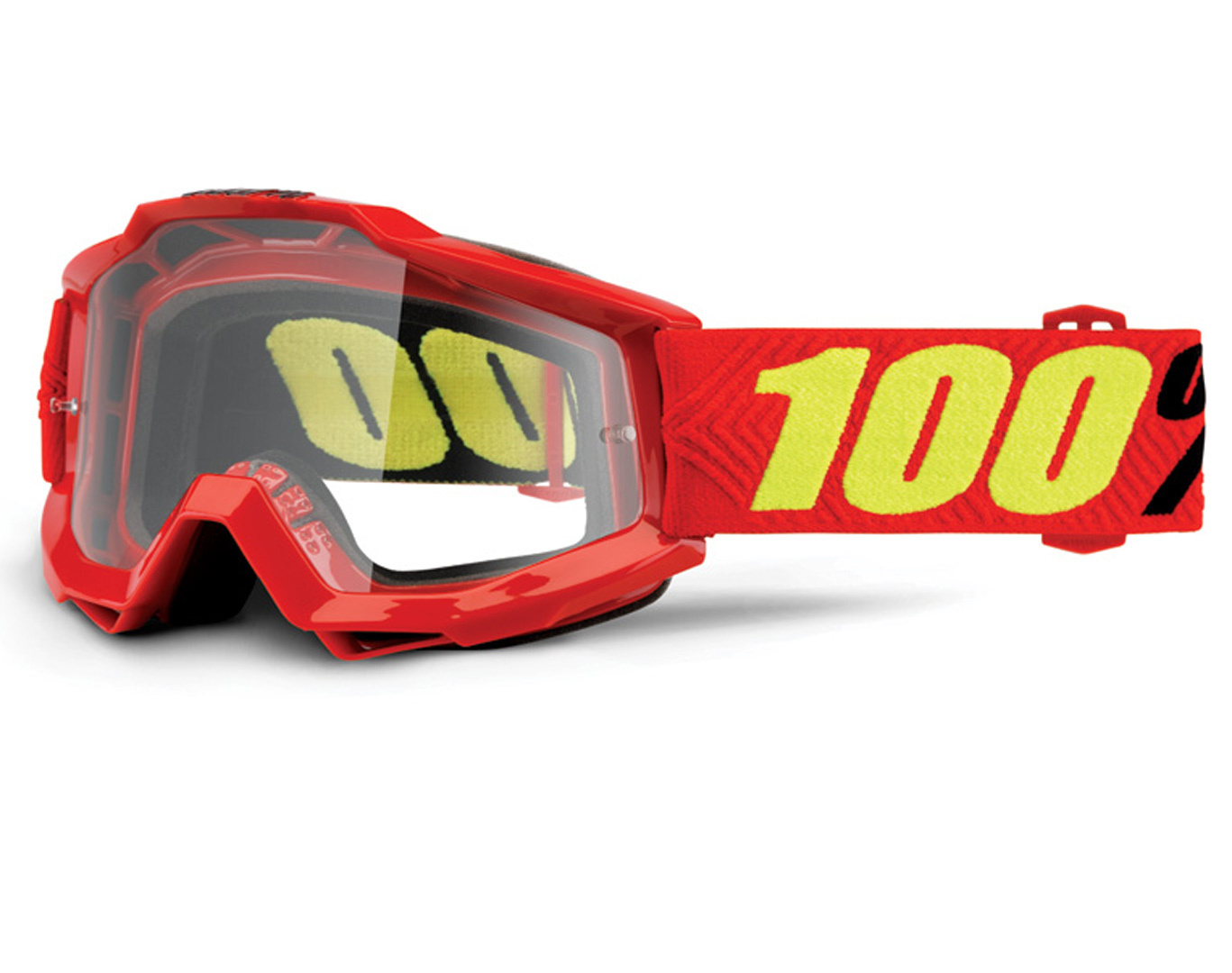 100% Accuri Masques de motocross Rouge Jaune unique taille