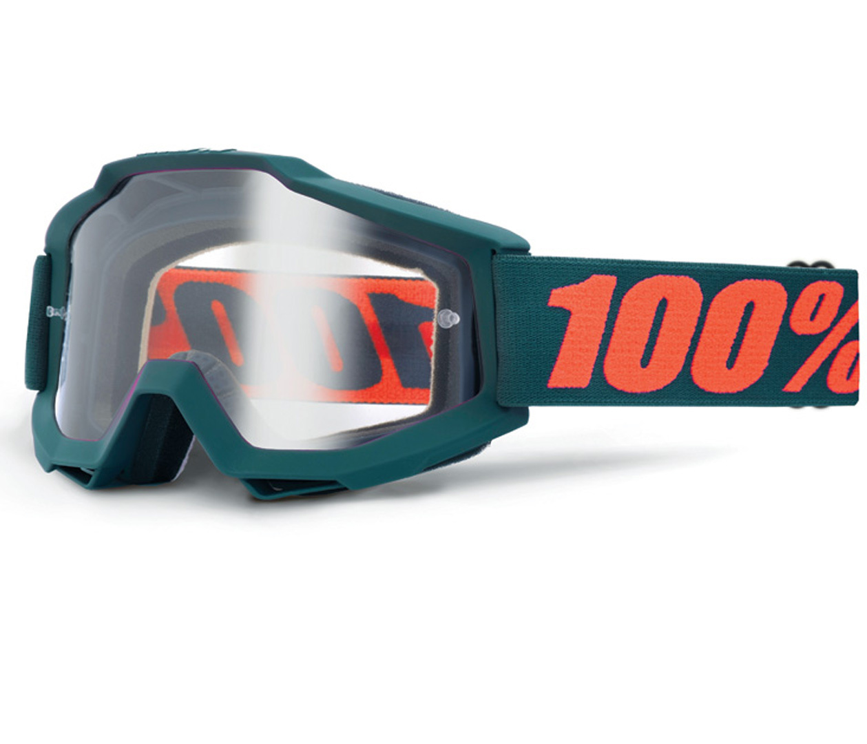 100% OTG Accuri Masques de motocross Vert Orange unique taille