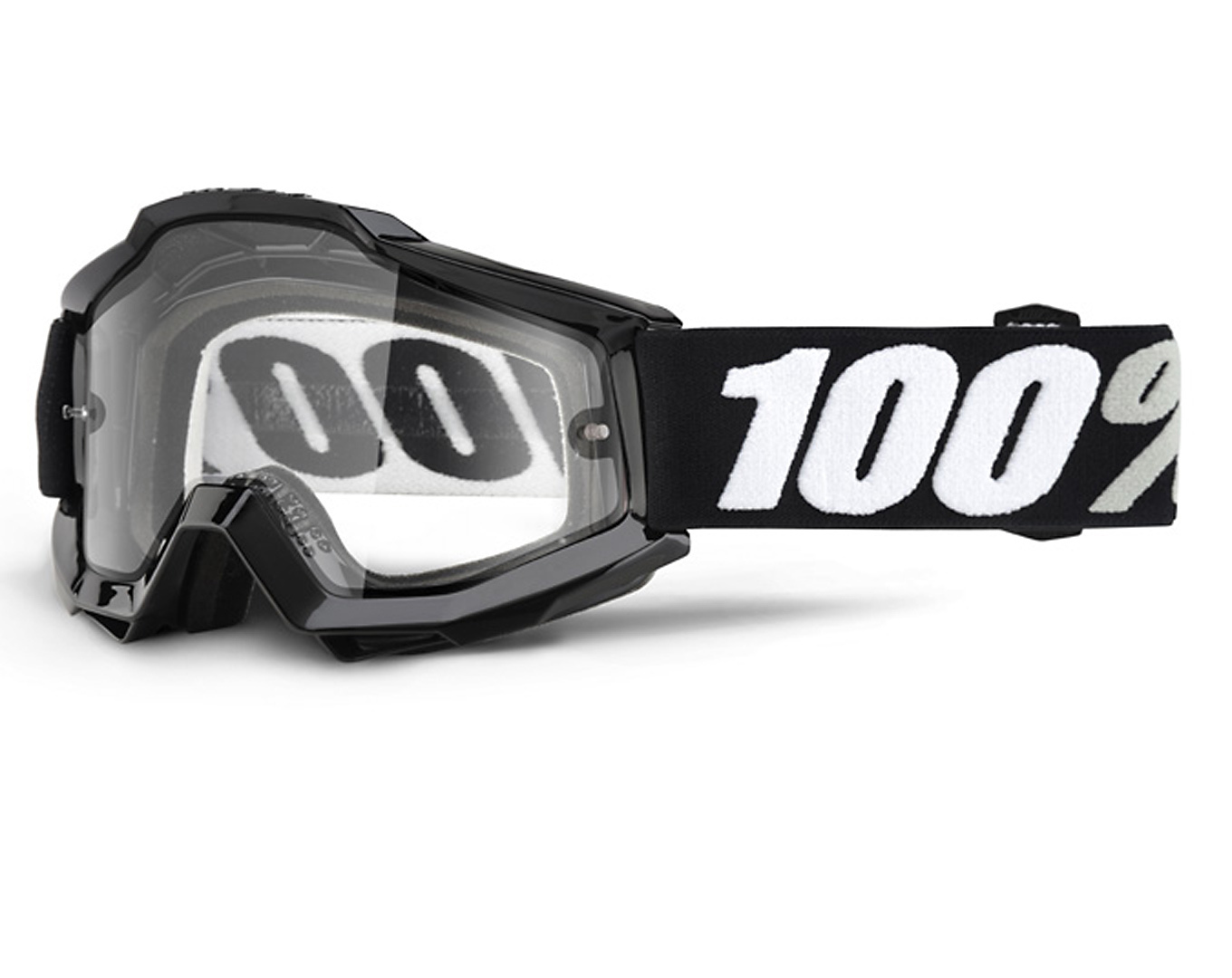 100% OTG Accuri Masques de motocross Noir Blanc unique taille