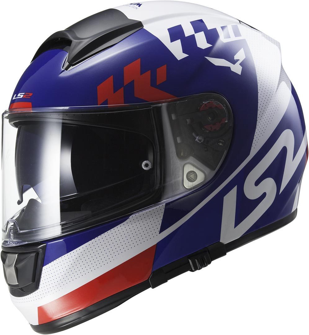 LS2 Vector FF397 Podium Casque Blanc Bleu 2XL