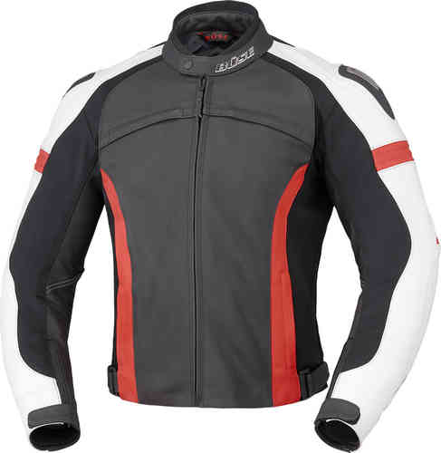 Buse Vermont Motorfiets Lederen Jas Zwart Wit Rood 52 buse kopen in de aanbieding Buse Vermont Motorfiets Lederen Jas Zwart Wit Rood 52 buse kopen in de aanbieding