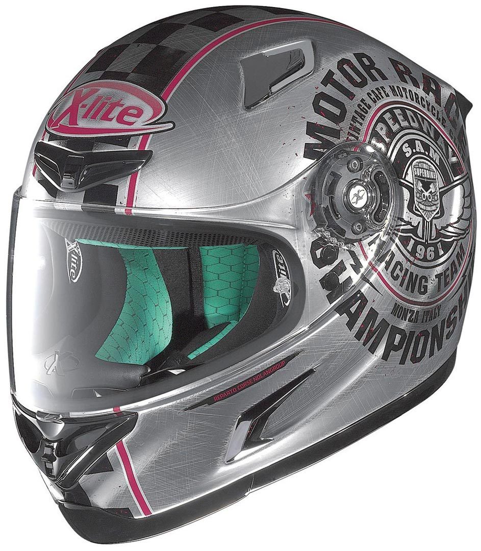 X-Lite X-802RR Cafe Club Casque Gris Argent XS