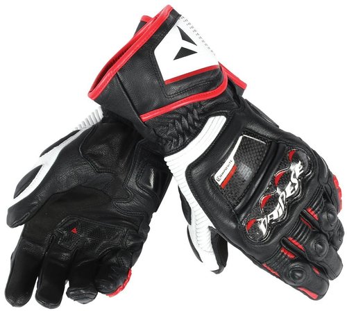 Dainese Druid D1 Lange Motorfiets Handschoenen Zwart Wit Rood 3Xl dainese kopen in de aanbieding