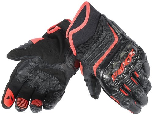 Dainese Carbon D1 Korte Motorfiets Handschoenen Zwart Rood 3Xl dainese kopen in de aanbieding