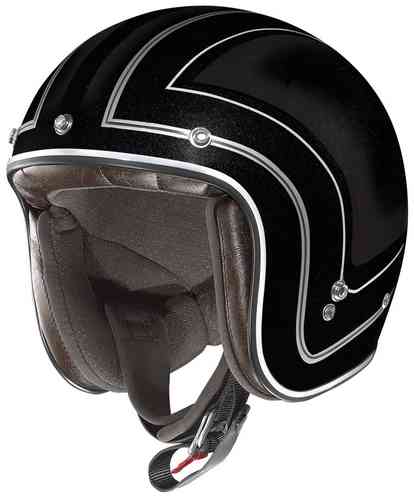X-lIte X-201 Caliente Demi Casco Jet Negro M