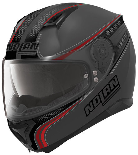 Nolan N87 Rapid N Com Helm Zwart Grijs nolan kopen in de aanbieding