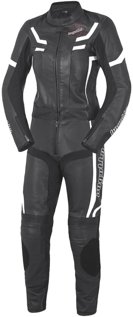 Bogotto ST-Evo Costume en cuir de moto de deux dames de pièce Noir Blanc 34