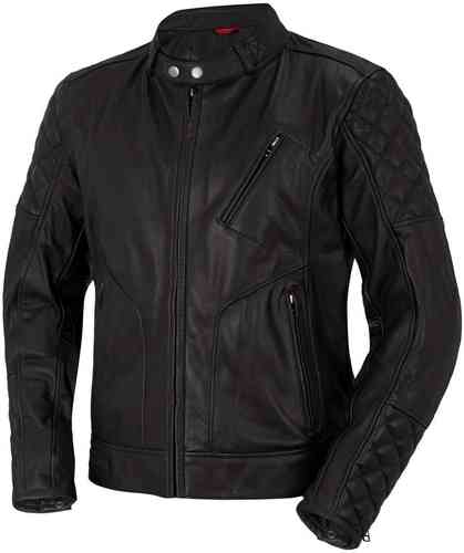 Bogotto Chicago Retro Chaqueta de cuero moto Negro 60