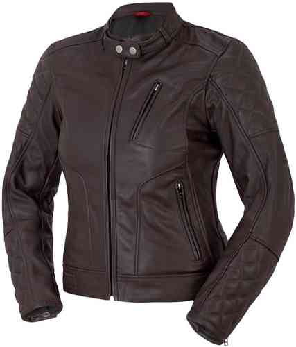 Bogotto Chicago Chaqueta de cuero de la motocicleta de las señoras Marrón 34