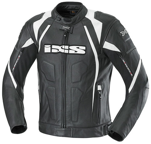 Ixs Darren Leren Jas Zwart Wit 52 ixs kopen in de aanbieding