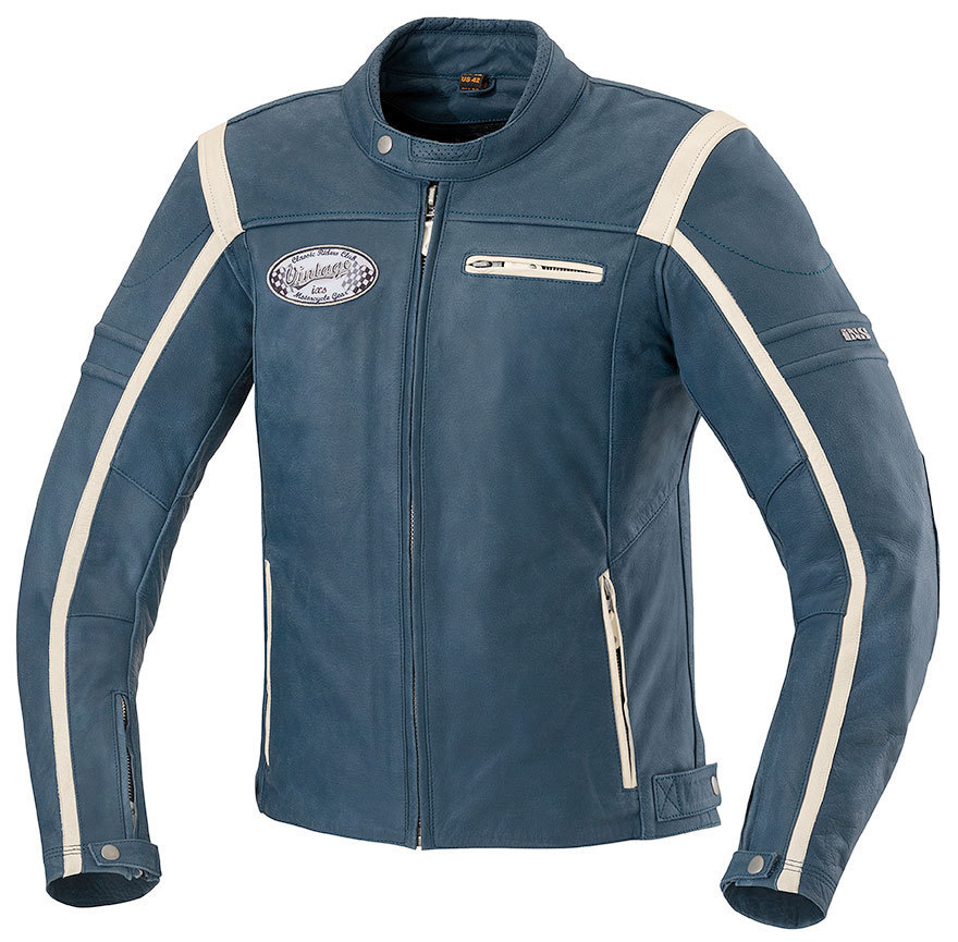 IXS Shawn Veste en cuir Bleu Beige 54