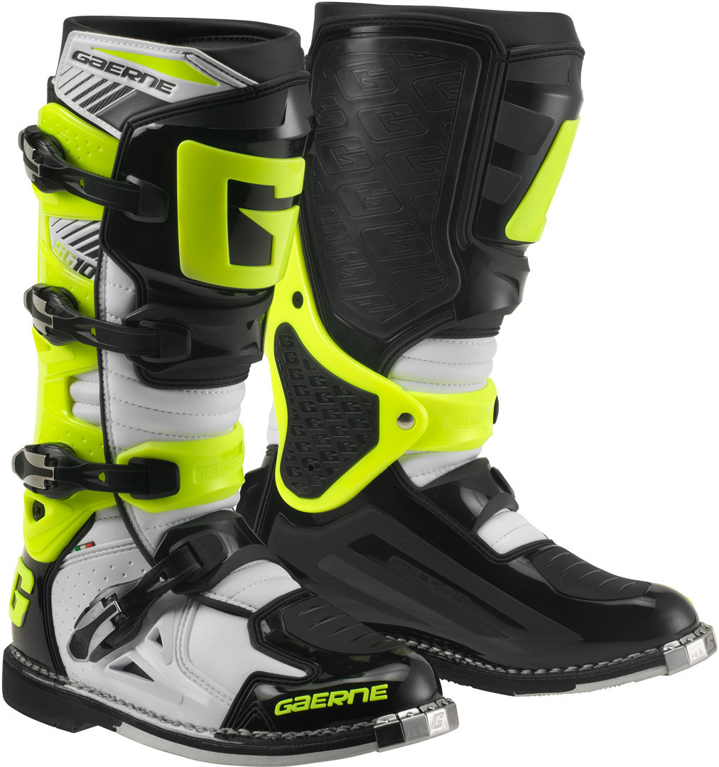 Gaerne SG-10 Bottes de motocross Noir Blanc Vert 47
