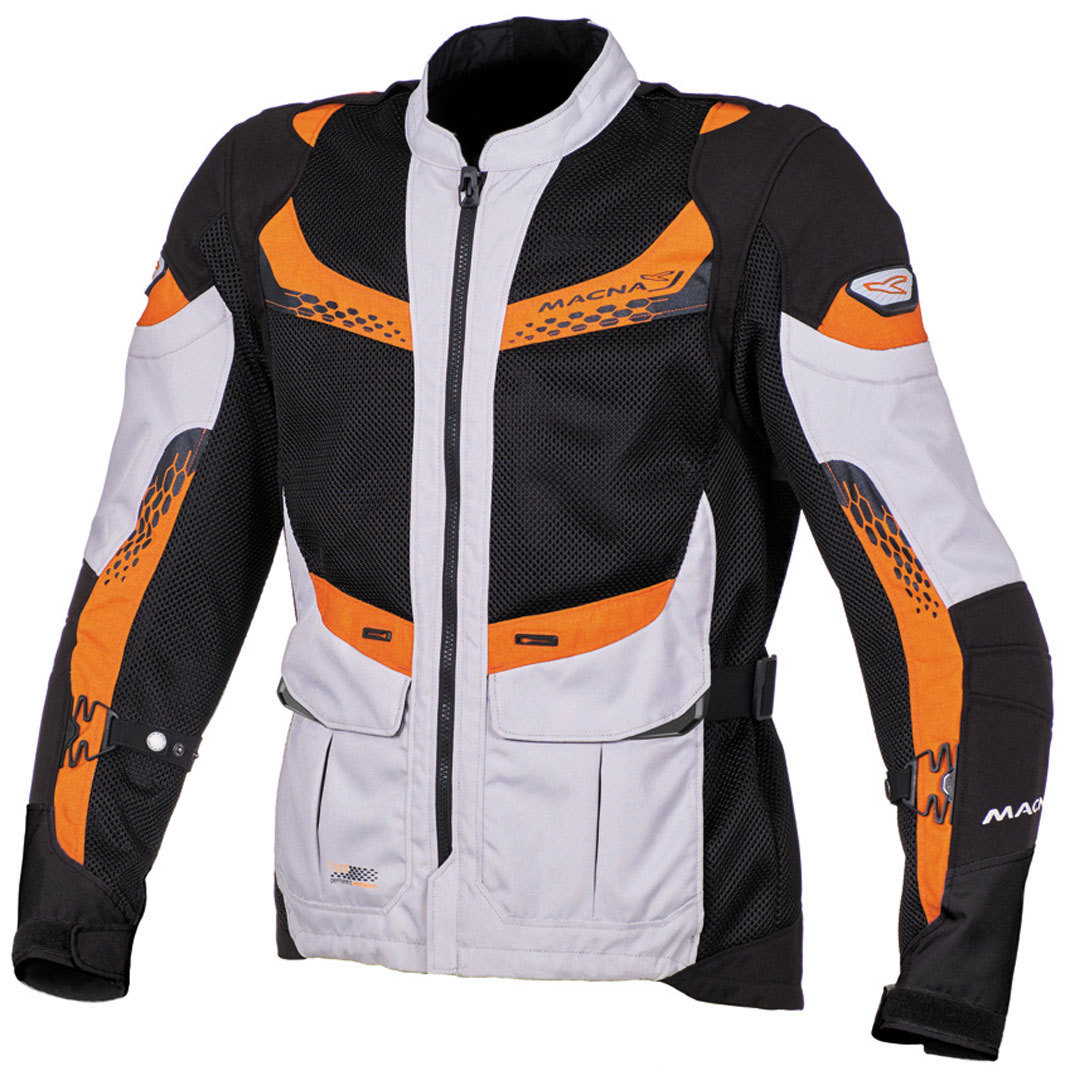 Macna Furio Veste Textile moto Gris Orange 4XL