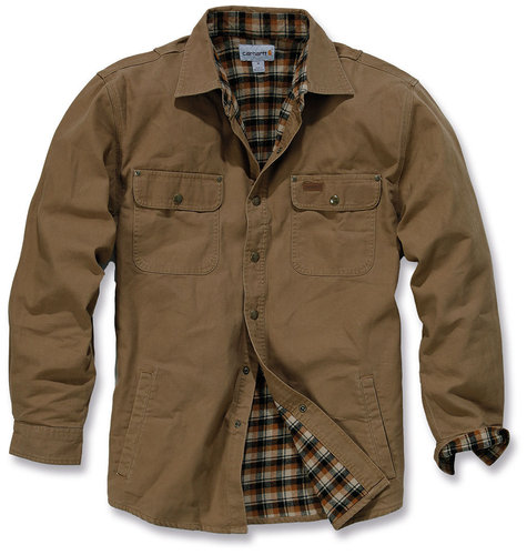 Carhartt Weathered Canvas Shirt Jasje Bruin 2Xl carhartt kopen in de aanbieding