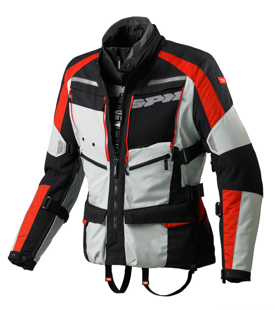 Image of Spidi 4Season H2Out Veste Textile moto Gris Rouge 2XL