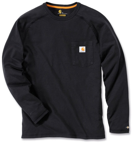 Carhartt Force Cotton Shirt Met Lange Mouwen Zwart Xl carhartt kopen in de aanbieding