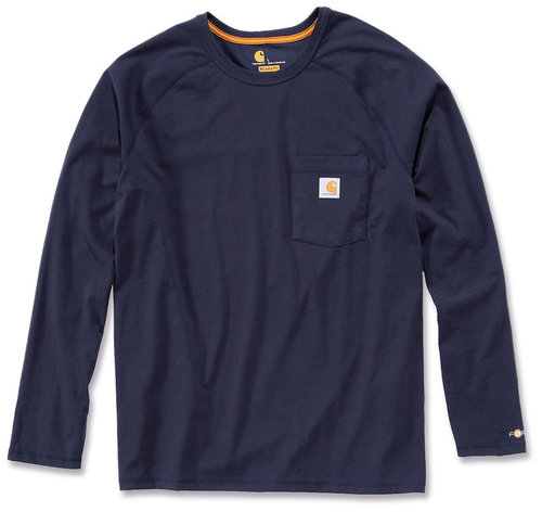 Carhartt Force Cotton Shirt Met Lange Mouwen Blauw carhartt kopen in de aanbieding