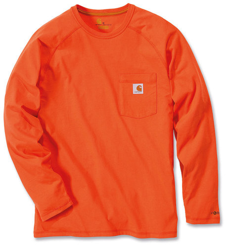 Carhartt Force Cotton Shirt Met Lange Mouwen Oranje carhartt kopen in de aanbieding