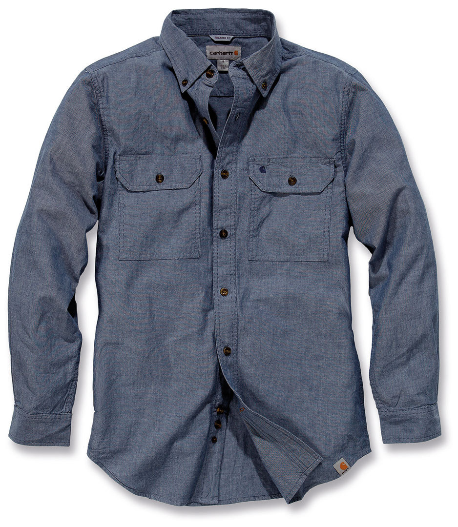 Carhartt Fort Solid Long Sleeve Shirt Chemise à manches longues Bleu M