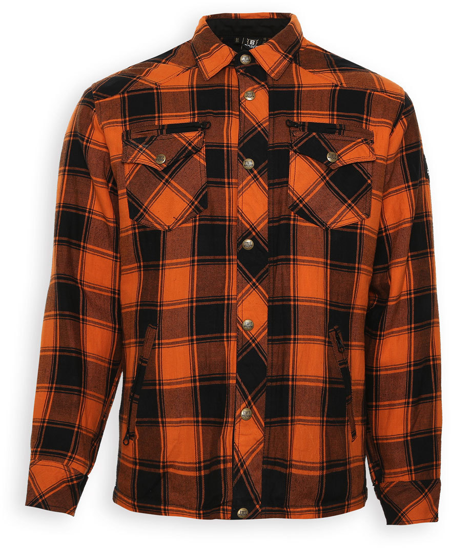 Bores Lumberjack Shirt Chemise Noir Orange S