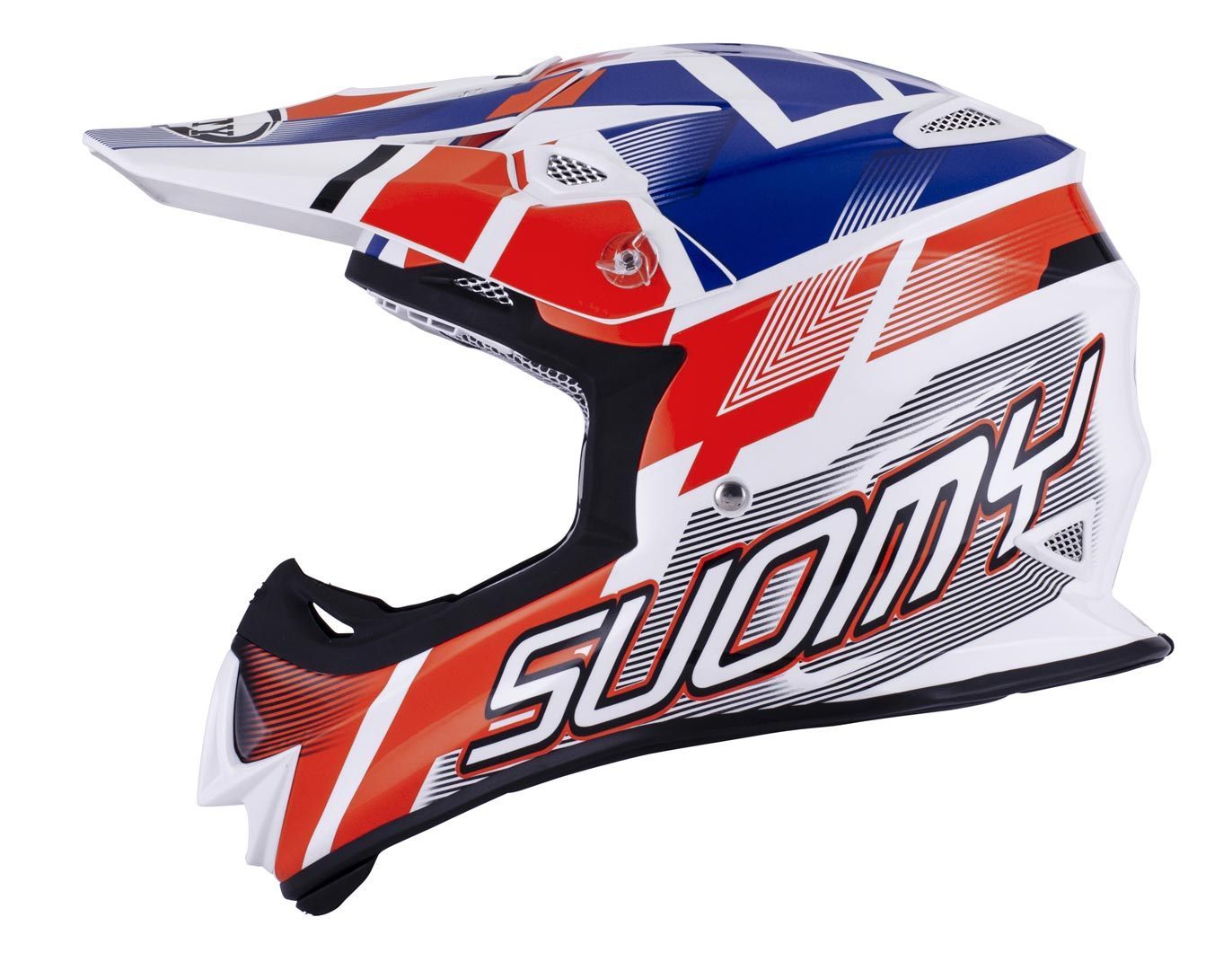 Suomy MR. Jump Special Casque de motocross Blanc Rouge Bleu XS