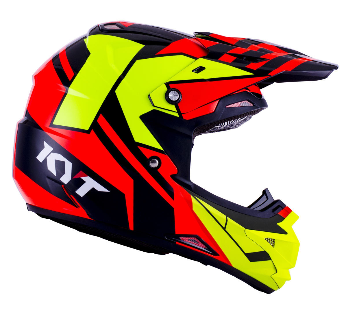 KYT Cross Over Ktime Casque de motocross Rouge Jaune S