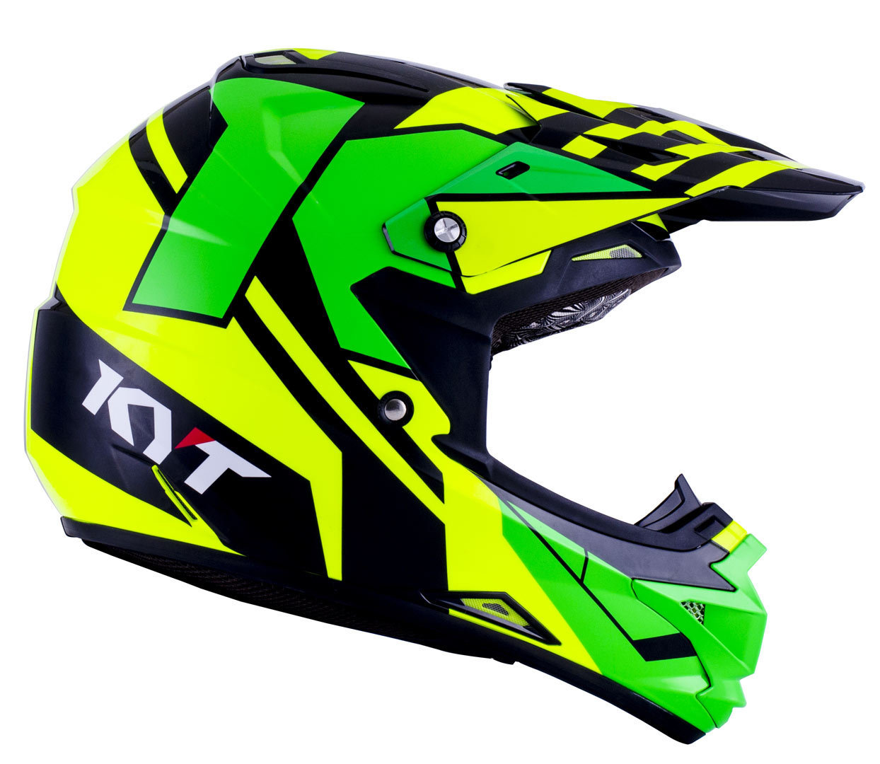 Image of KYT Cross Over Ktime Casque de motocross Vert Jaune M