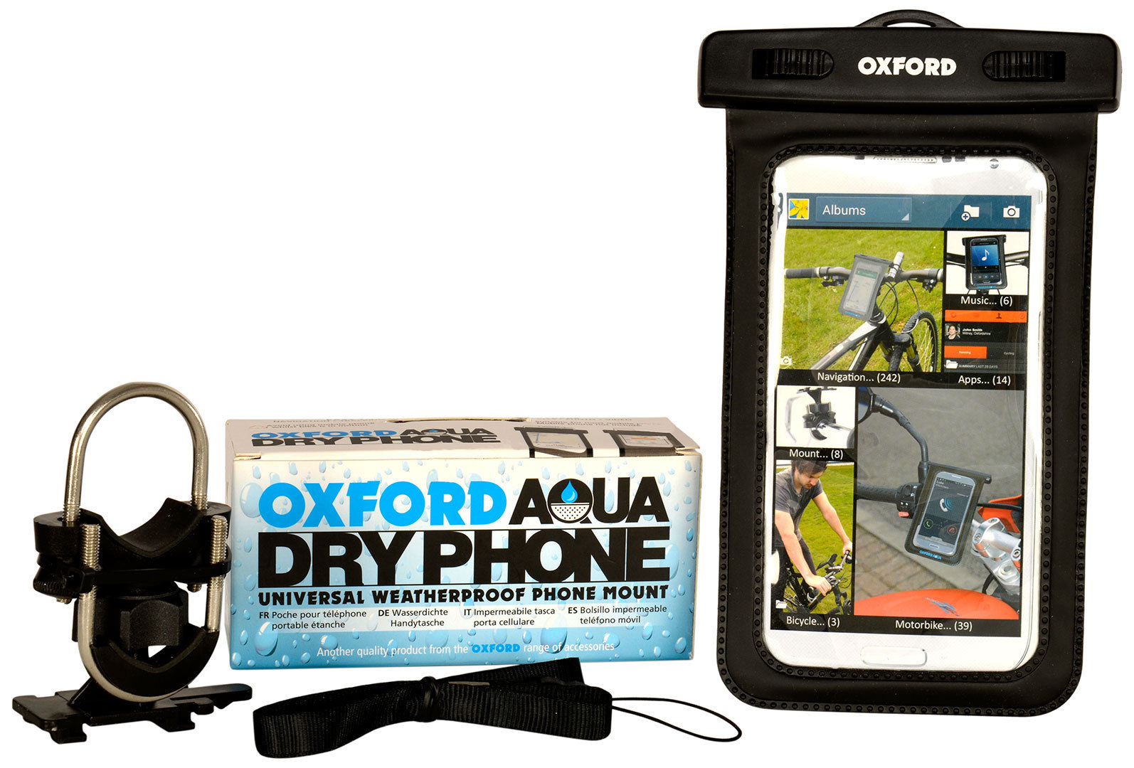 Oxford Aqua Dry Montage de téléphone mobile unique taille