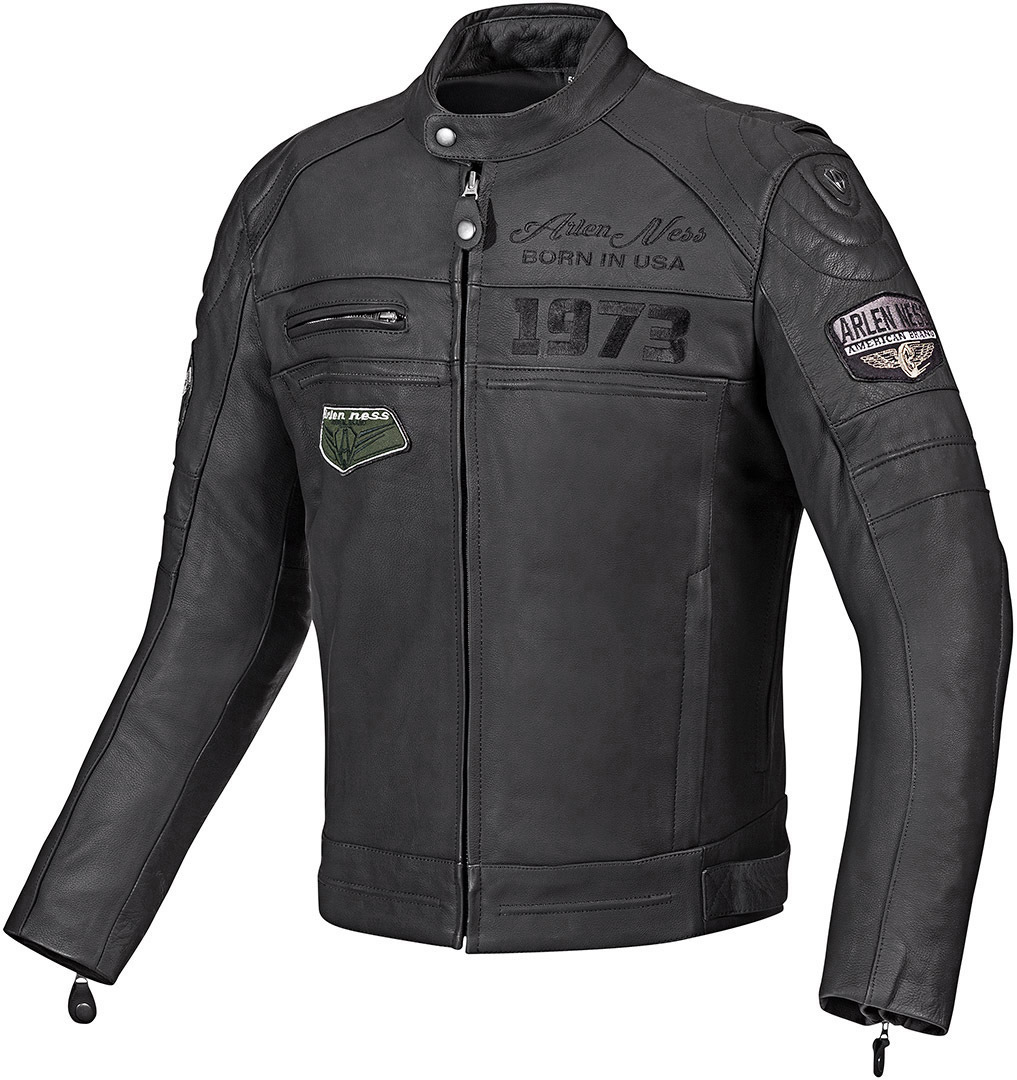 Arlen Ness New York Veste de moto en cuir Noir 48