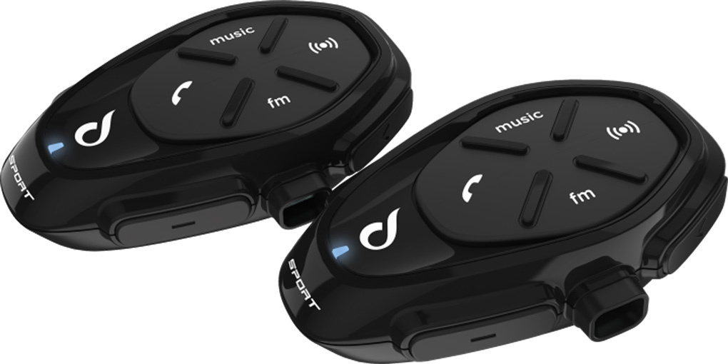 Interphone Sport Bluetooth Double Pack Système de communication Noir unique taille