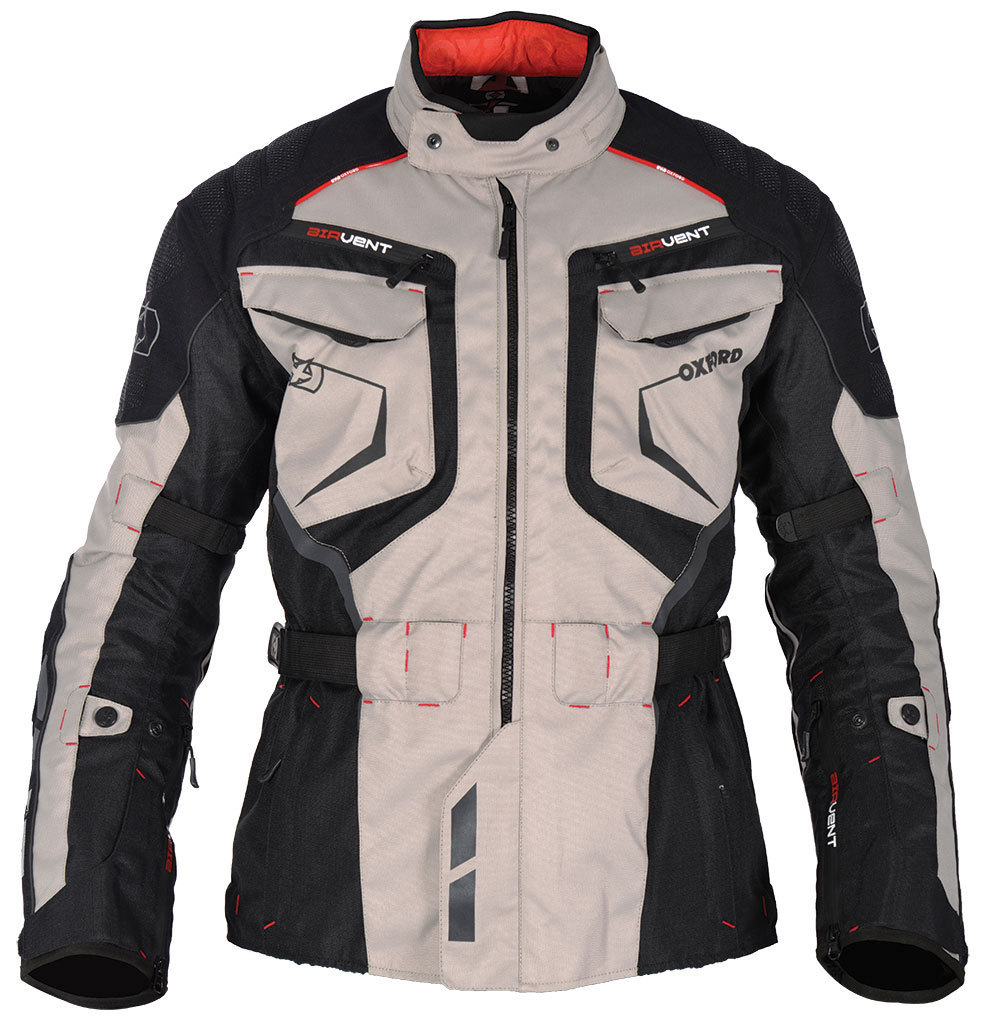 Image of Oxford Ankara Long Veste textile de moto Noir Gris S