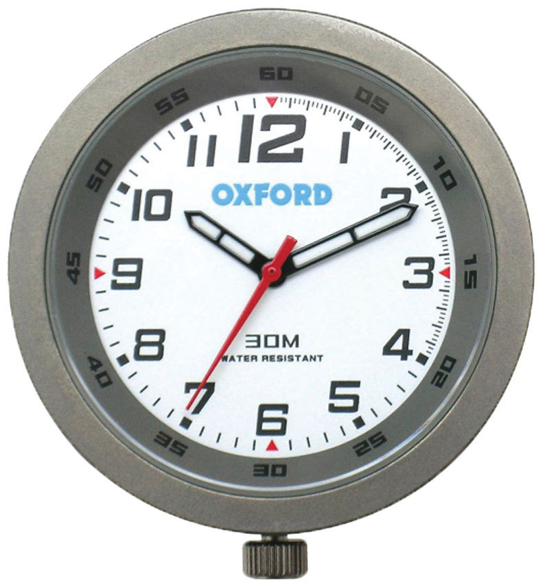 Oxford Analogue Horloge de moto Gris unique taille