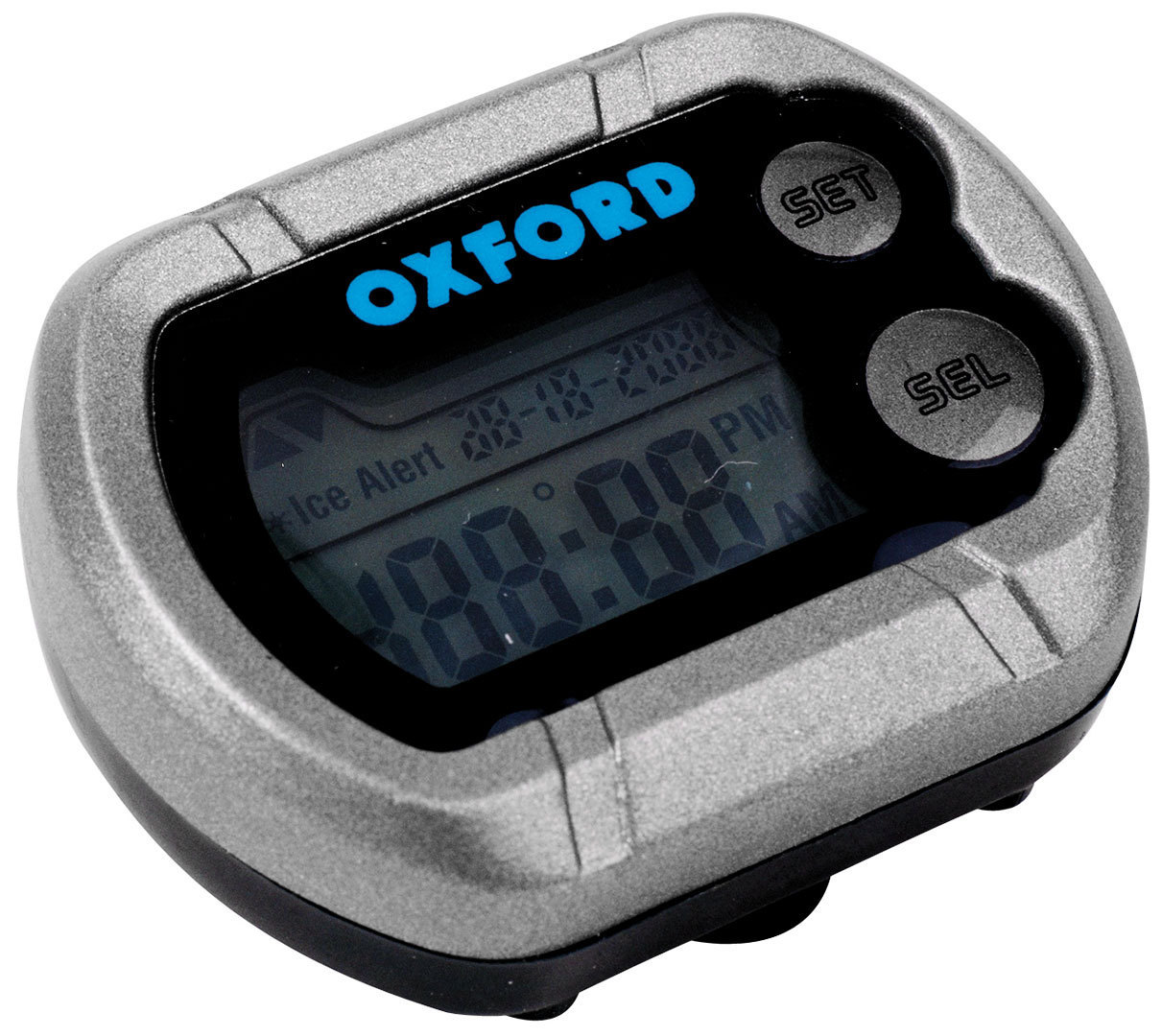 Oxford Deluxe Horloge numérique de moto Noir unique taille