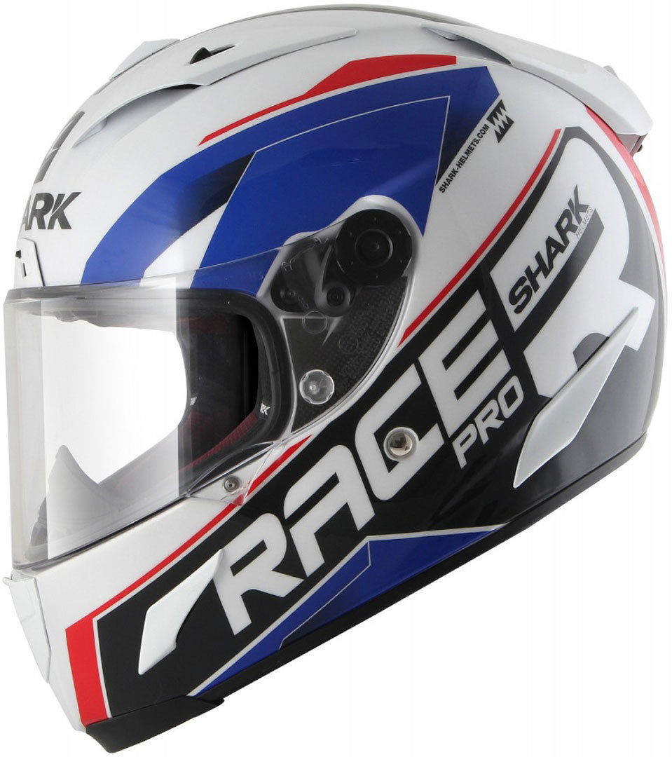 Shark Race-R Pro Sauer Casque Noir Blanc Rouge XS