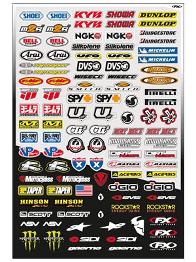 Büse FX Micro Sponsor Sticker Kit M