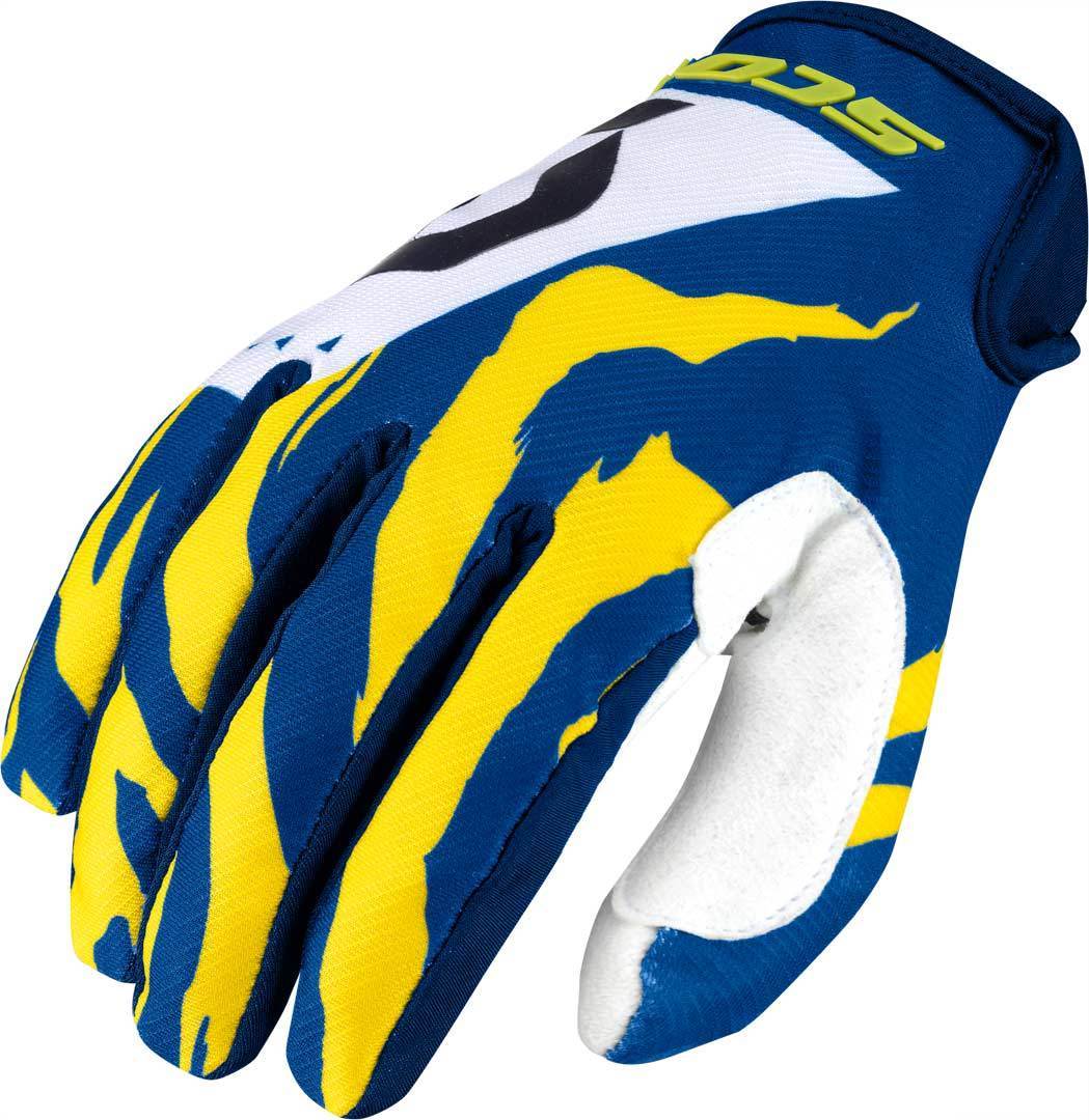 Scott 350 Race Gants motocross 2017 Blanc Bleu L