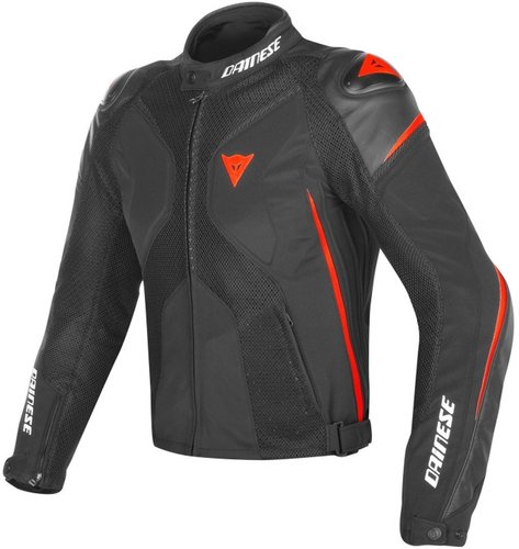 Dainese Super Rider D Dry Motorfiets Textiel Jas Zwart Rood 52 dainese kopen in de aanbieding