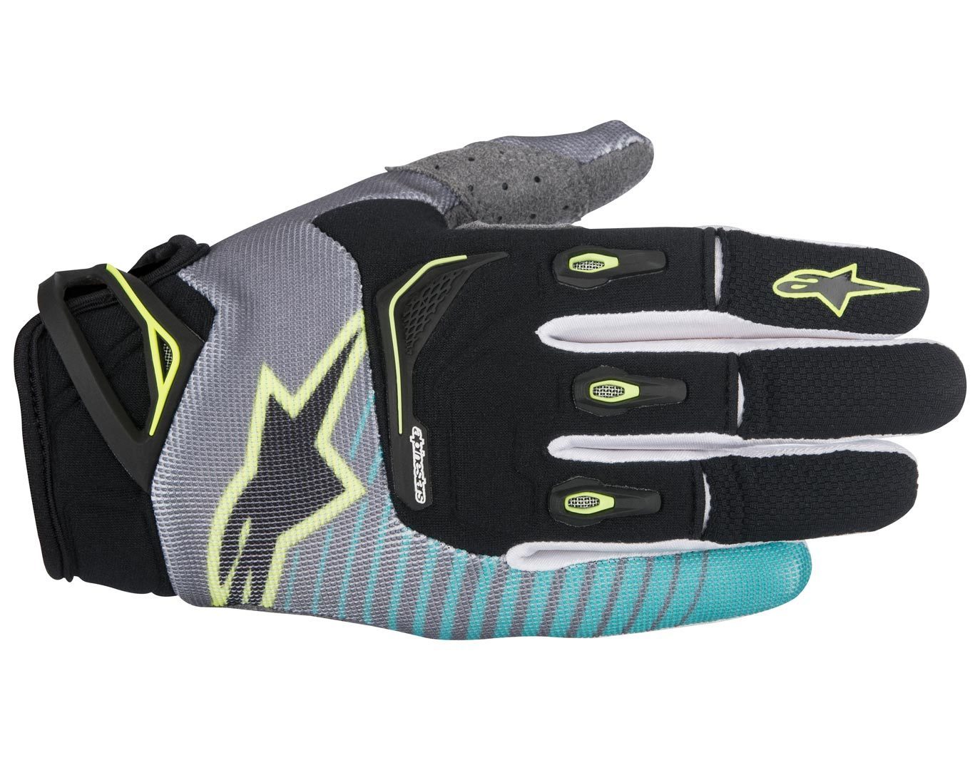 Alpinestars Techstar Factory Gants de 2017 Noir Gris Jaune M