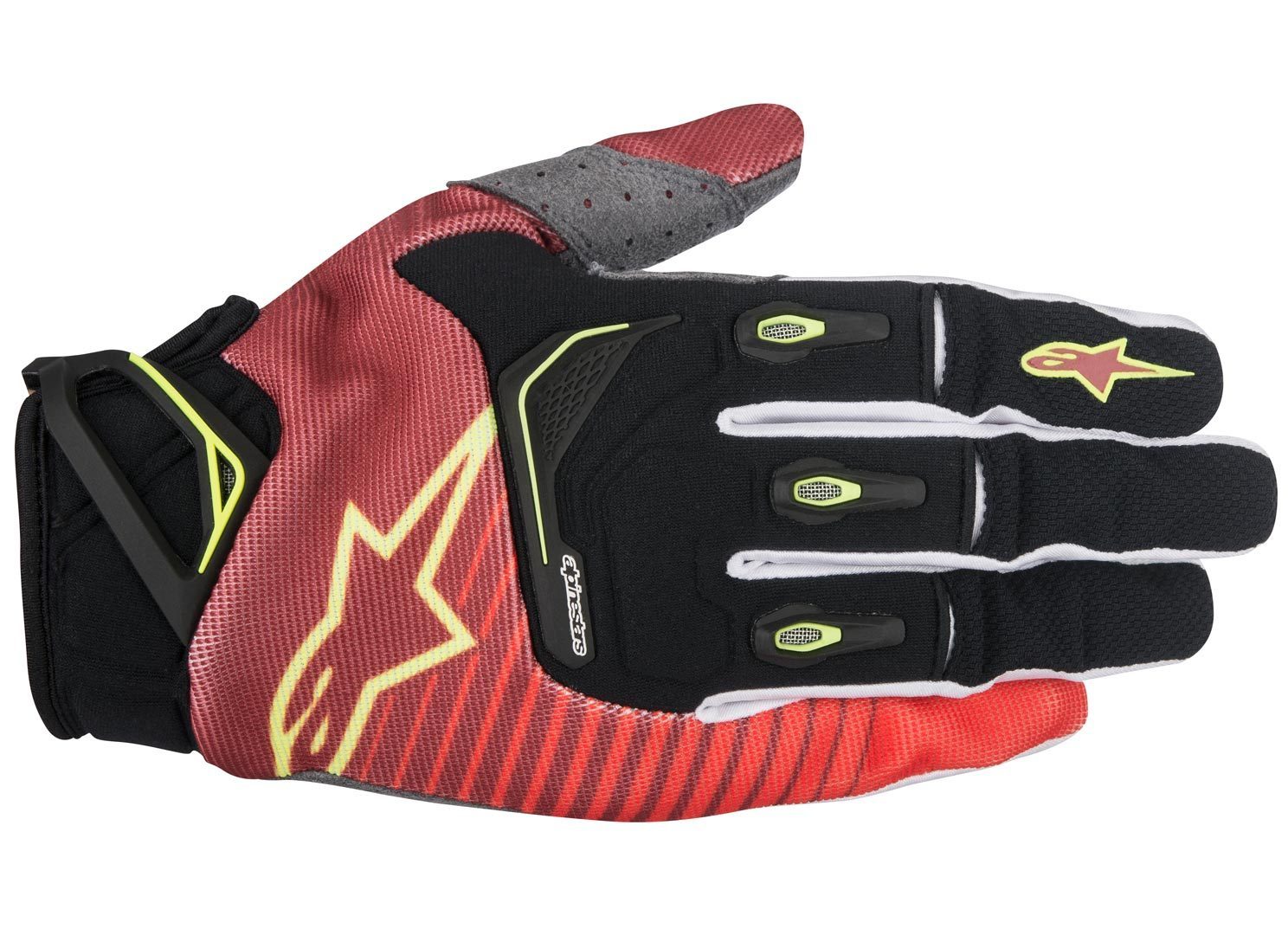 Alpinestars Techstar Factory Gants de 2017 Noir Rouge Jaune S