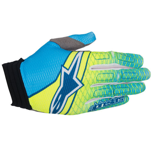 Alpinestars Aviator Handschoenen Blauw Geel alpinestars kopen in de aanbieding