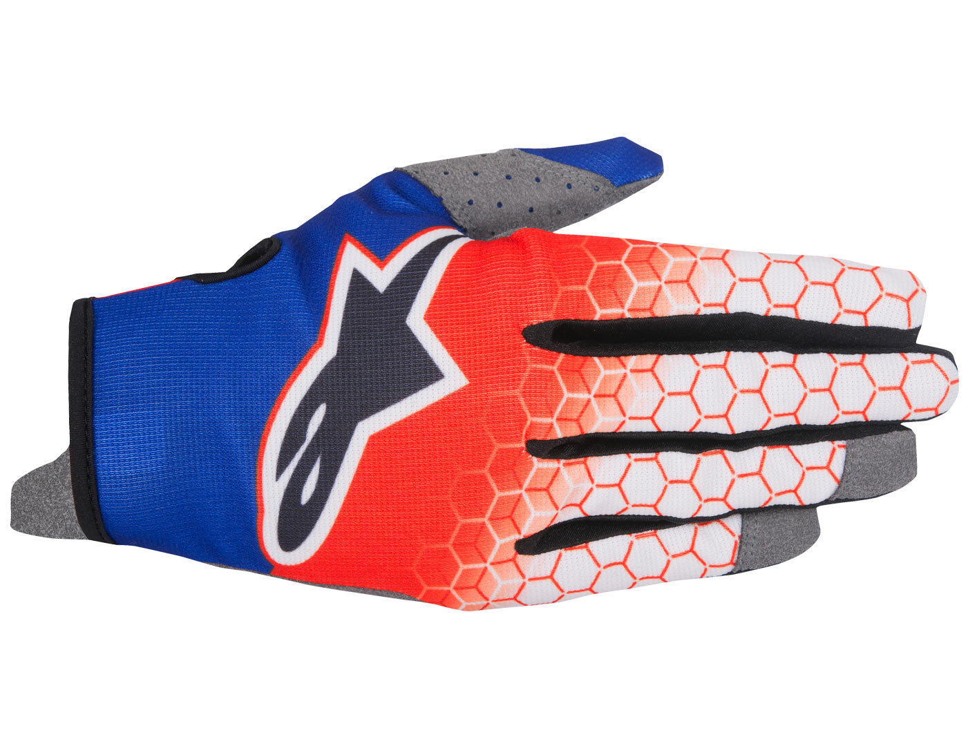 Alpinestars Radar Flight Gants Blanc Rouge Bleu S